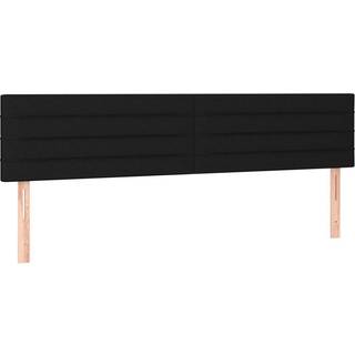 Kontinentalseng Med Madras Stof Sort - vandrette striber / 160 x 200 cm