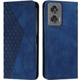 Motorola Edge 50 Fusion Rombe Mønster Pung Cover med magnetisk lukning - Blå