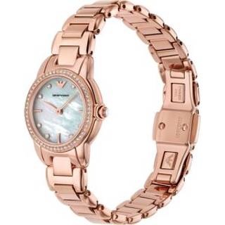 Emporio Armani Mia Mother Of Pearl Dial Rose Gold-Tone Stainless Steel Strap Ladies Watch AR11671