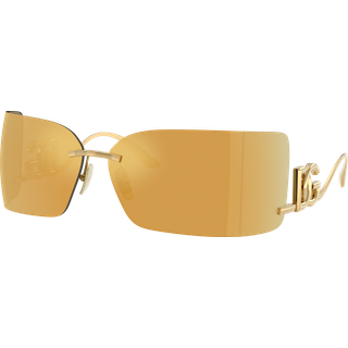 Dolce & Gabbana Kvinde DG2319 02/5A Solbriller Metal Guld Brun Firkantet Spejlet