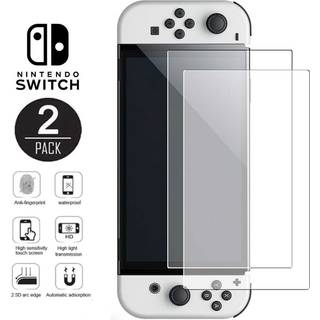 2-pak Nintendo Switch OLED-kompatible skærmbeskyttere i hærdet glas