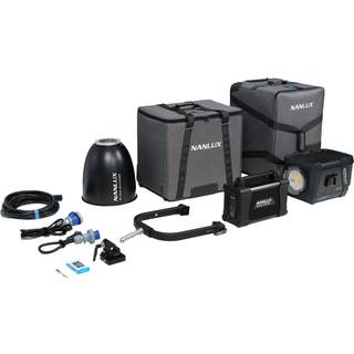 Nanlux Evoke 2400B ST-KIT (Trolley Case Kit) with Evoke 2400B Bi-Color Studio spotlight Rated output 2400 W. Variable color temperature 2700 - 6500 K CRI: 96
