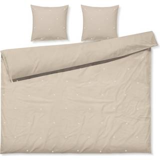 Juna Daisy Sengesæt 220x220 + 50x60 Cm Sand / t - Sengetøj Økologisk Bomuld Hvid - 646630