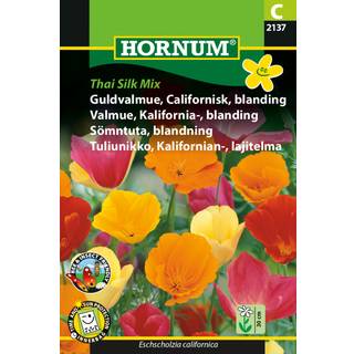 Guldvalmuefrø &quot;Thai Silk Mix&quot; - Valmuer i et sjældent mix af farver - Blomsterfrø