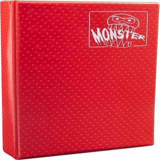 Monster Protectors Mega Red Holofoil 9 Pocket XL Binder med hårdt dækning - Holder 720 samlerobjekter - kompatibel med Pokmon Yugioh MTG og andre