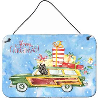 """" Caroline's Treasures Merry Christmas Bouvier des Flandres Door Hanging Prints Wall-Decor Multicolor """"