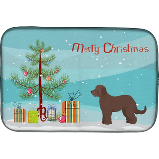 """" Caroline's Treasures CK3838DDM Brown Goldendoodle Christmas Tree Dish-Drying-Mats 14 X 21 Multicolor """"