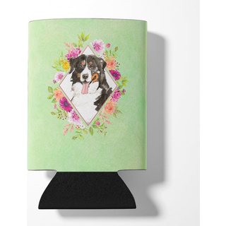 """" Caroline's Treasures CK4424CC Bernese Mountain Dog Green Flowers kan eller flaske Hugger Kold-bjælke-Koozies 12 oz multicolor """"