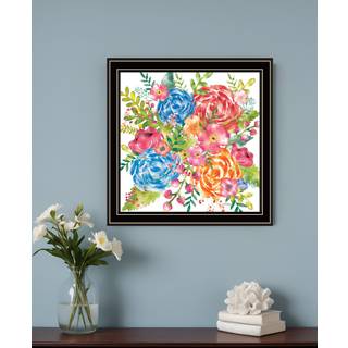 Spring Floral Black Framed Print Wall Art