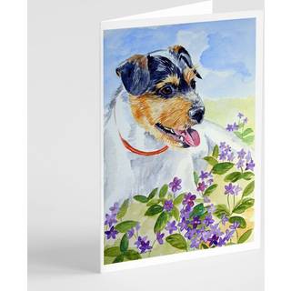 Jack Russell Terrier lykønskningskort og konvolutter pakning af 8