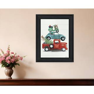 Ferie rejser sort indrammet printv?gskunst