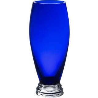 BARSKI - H?ndlavet glas - Footed Round Vase - Cobalt - 10 """" H (10 tommer h?j) lavet i Europa