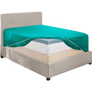 Hearth & Harbour Extra Deep Pocket King Fitted Sheet Teal Fitted Sheet King Size 1800 Microfiber King Fitted Sheet Only Ultra Soft King Bed Fitte