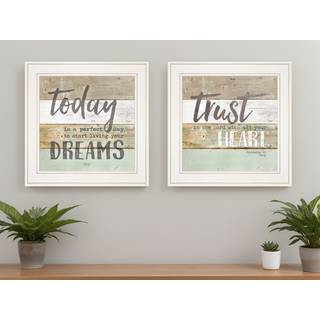 S?t med to tillid til Herren White Framed Print Wall Art