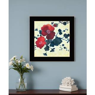 Japansk blomster Black Framed Print Wall Art