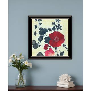 Japansk blomster Black Framed Print Wall Art