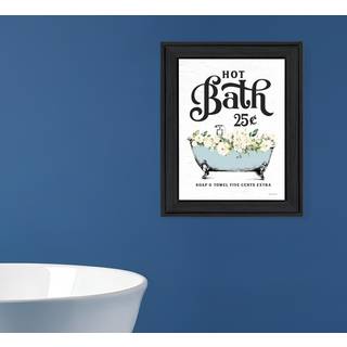 Varmt bad sort indrammet tryk badev?relse v?gkunst