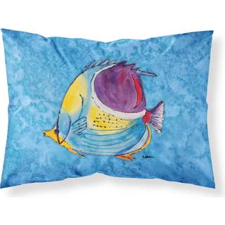 """" Caroline's Treasures 8676Pillowcase Fish Tropical Moisture Wicking Fabric Standard Pillowcase Large Multicolor """"