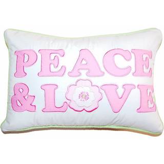Hyggelige linje hjem mode pink greta pastel fred og kærlighed dekorativ pude (fred og kærlighed - 1 stykke)