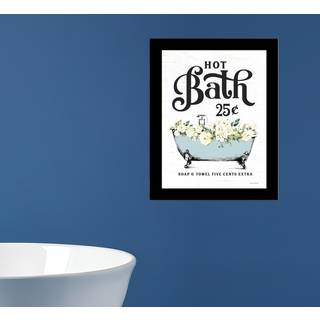 Varmt bad sort indrammet tryk badev?relse v?gkunst