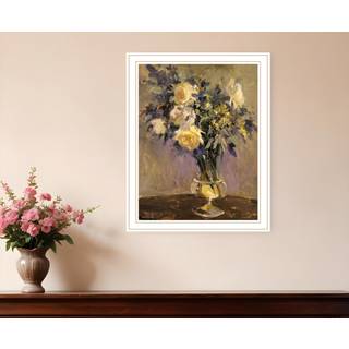 Aftenvase hvid indrammet printv?gskunst