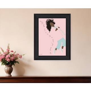 Dans dit hjerte ud sort indrammet print v?gkunst