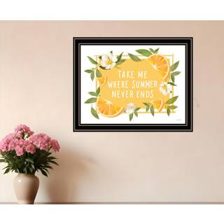 Tag mig hvor sommeren aldrig afslutter sort indrammet printv?gskunst