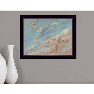 Seashore Star Black Framed Print Wall Art