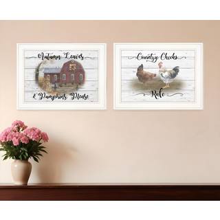 S?t med to landets levende hvide indrammede printv?gskunst