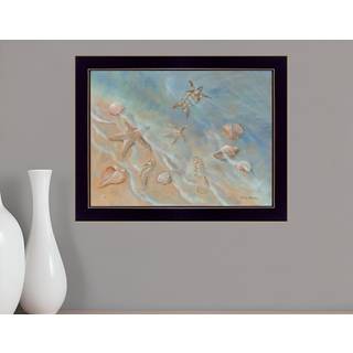 Seashore Star Black Framed Print Wall Art