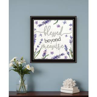 Velsignet ud over m?l sort indrammet printv?gskunst