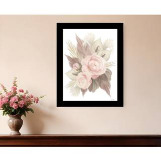 Bohemsk buket sort indrammet printv?gskunst