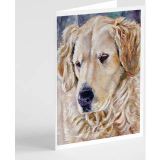 Golden Retriver -kontemplation lykønskningskort og konvolutter pakning af 8
