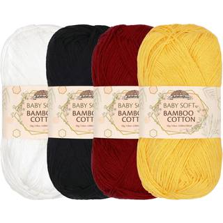 Jubileeyarn baby bl?d bambus bomuldsgarn - 50g/nkein - Shades of Contrast - 4 Skeins