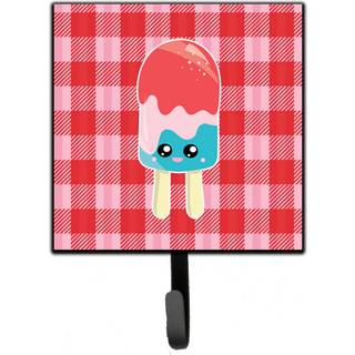 """" Caroline's Treasures Ice Pop Popcicle Face Gingham Wall Hook Small Multicolor """"