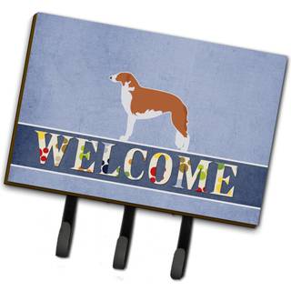 """" Caroline's Treasures Borzoi Russian Greyhound Welcome Wall Hook Triple """"