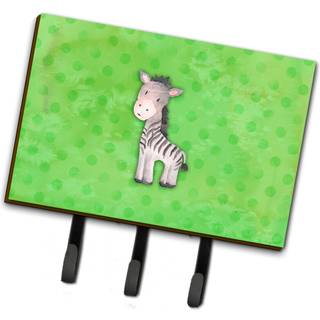 """" Caroline's Treasures Polkadot Zebra Watercolor Wall Hook Triple Multicolor """"