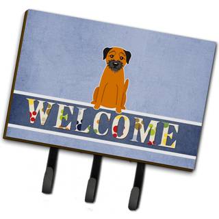 """" Caroline's Treasures Velkommen Border Terrier Wall Hook Triple """"