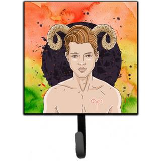 """" Caroline's Treasures Aries Zodiac Sign Wall Hook Small Multicolor """"