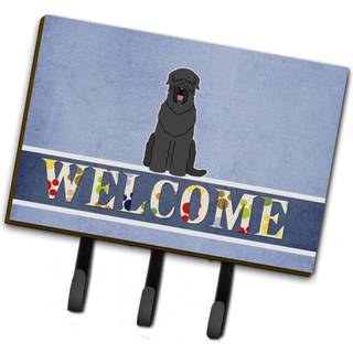 """" Caroline's Treasures Black Russian Terrier Welcome Wall Hook Triple Multicolor """"