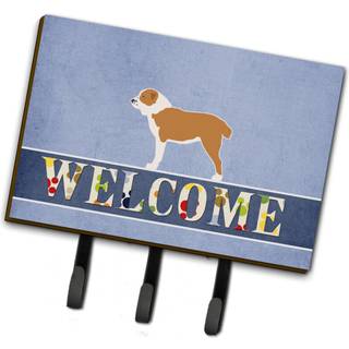 """" Caroline's Treasures Central Asian Shepherd Dog Welcome Wall Hook Triple Multicolor """"