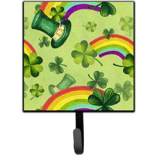 """" Caroline's Treasures Watercolor St Patrick's Day Lucky Leprechaun Wall Hook Small Multicolor """"