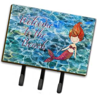 """" Caroline's Treasures Mermaid Water Welcome Wall Hook Triple Multicolor """"