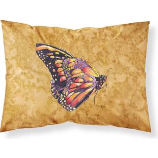 """" Caroline's Treasures 8858Pillowcase Butterfly on Gold Moisture Wicking Fabric Standard Pillowcase Large Multicolor """"