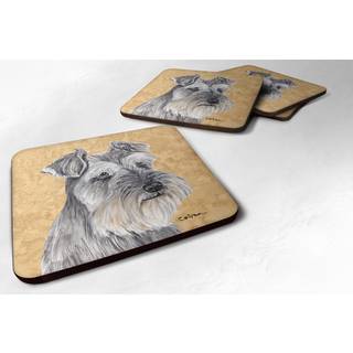 """" Caroline's Treasures SC9119FC Schnauzer Foam Coasters (S?t p? 4) 3,5 """" ""H X 3,5"" """" W Multicolor """"