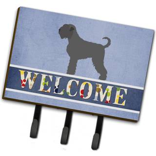 """" Caroline's Treasures Black Russian Terrier Welcome Wall Hook Triple """"
