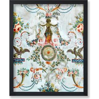 Plakat Master Classic Ornamental Plakat - Vintage Aesthetic Print - Gave til kunstner Florist - Sidewall Griffins Flower Basket Cornucopia Pink R