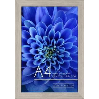 AmericanFlat A4 -billedramme i drivved - konstrueret tr? med knust resistent glas - vandrette og lodrette formater til v?g og bordplade - 8,3 x 1