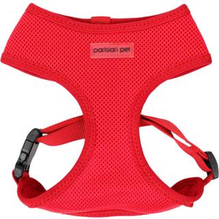 Parisisk kæledyrshundesele - Justerbar rød hundevest -sele - 100% mesh stof No Pull Puppy Harness - Cooling Dog Harness til store hunde - Idle ti
