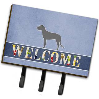 """" Caroline's Treasures Irish Wolfhound Welcome Wall Hook Triple Multicolor """"